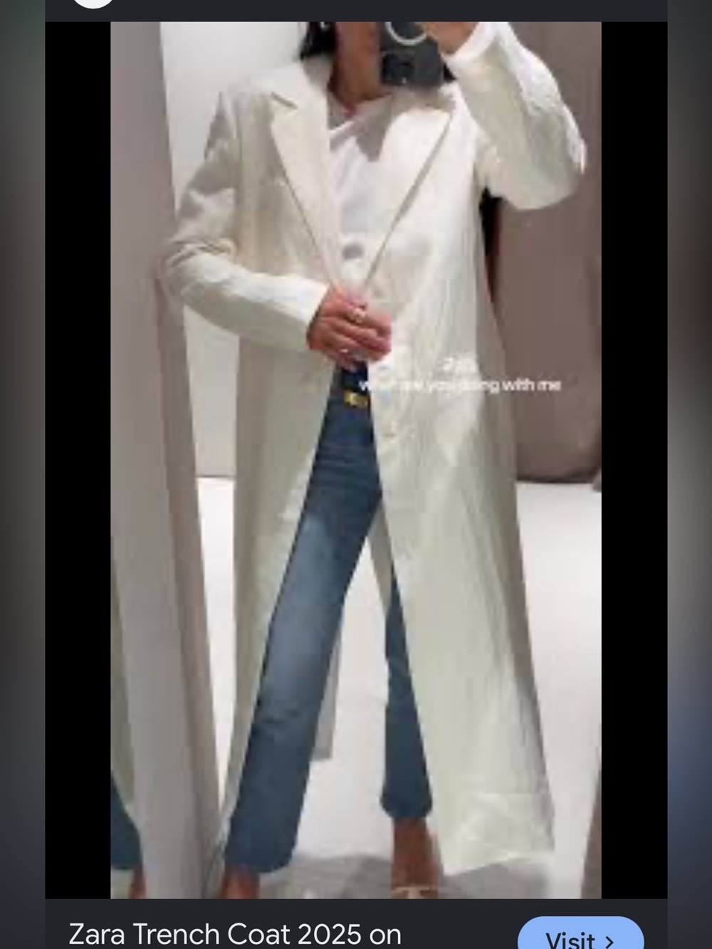Zara Long linen coat